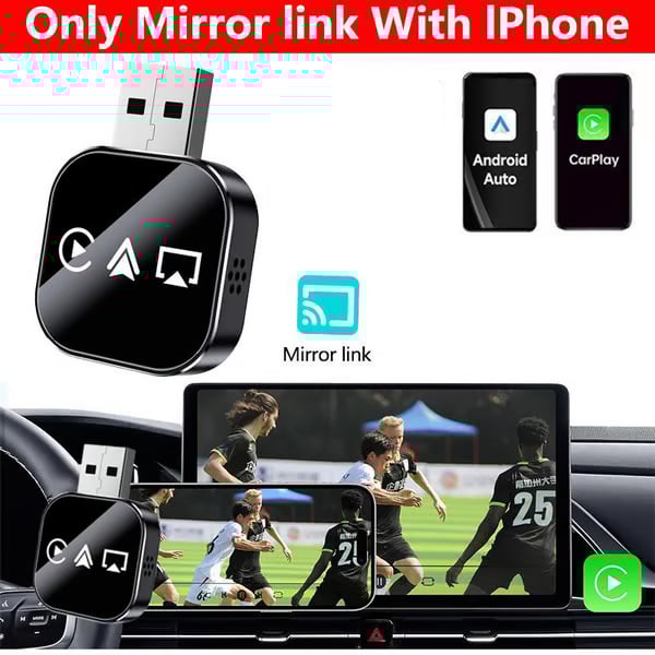 2026 Upgrade 3 in 1 Screen Mirror Phone, wired to wireless Carplay adapter