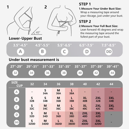 NESLEMY Wireless Womens Comfortable Wireless Bras Push Up Bralettes Seamless Tshirts Bras Deep V Everyday Bras