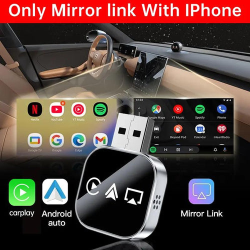 2026 Upgrade 3 in 1 Screen Mirror Phone, wired to wireless Carplay adapter
