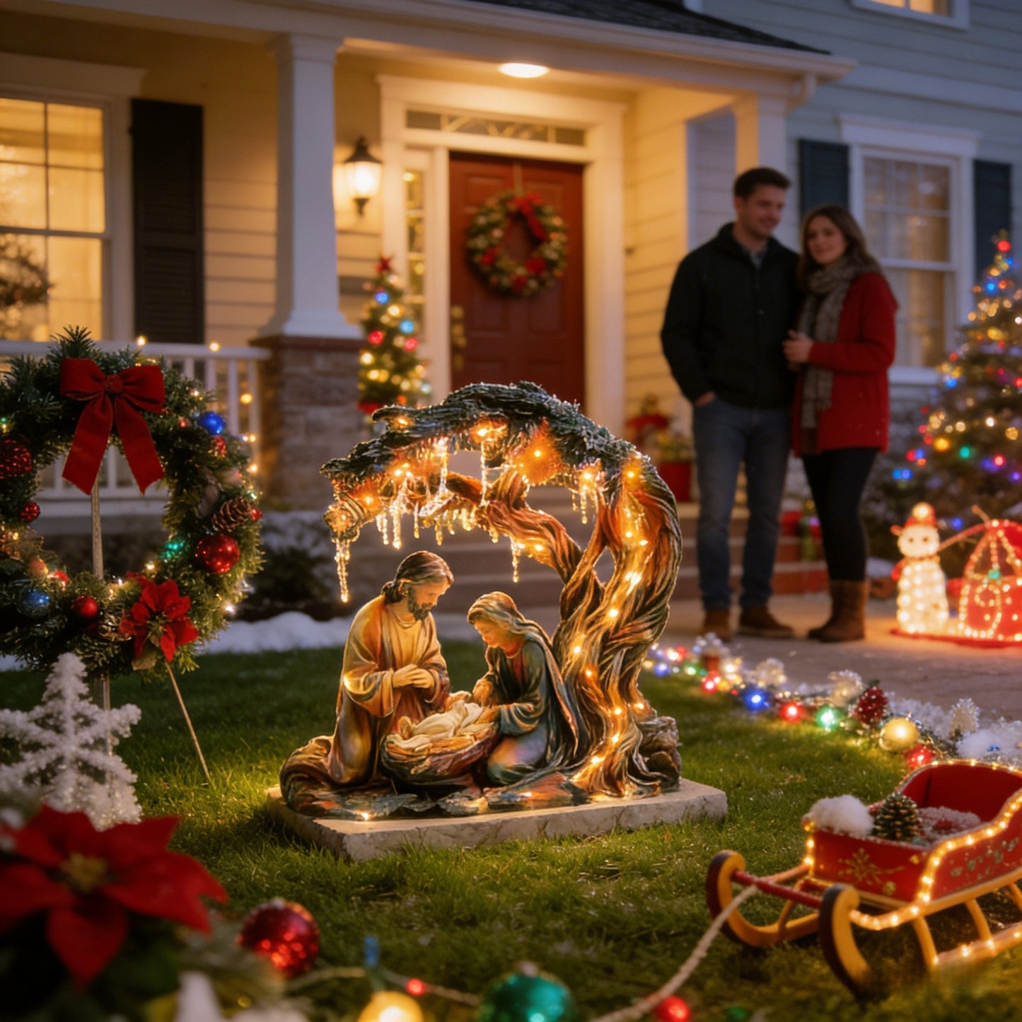 Buy 2 Get 10% OFF& Free Shipping🎄🎁Christmas Nativity Scene Decorative Figurine